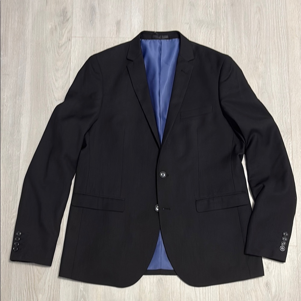 🔥BUNDLESALE 44L Modern Black Sport Coat Alberto Cardinali suit jacket